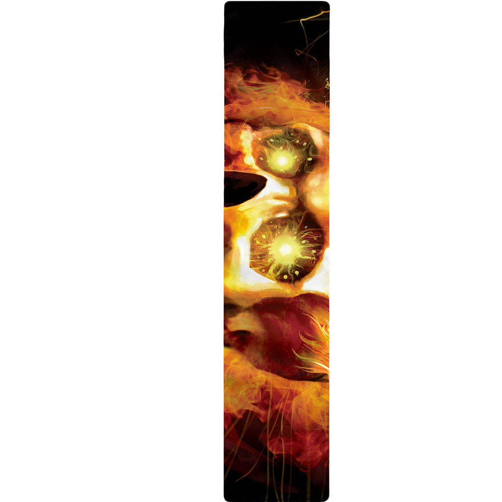 Burning Evil Skull Print Table Runner