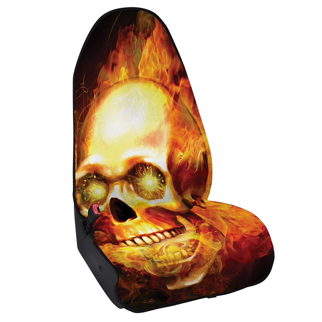 Burning Evil Skull Print Waterproof Car Seat Cover