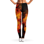 Burning Evil Skull Print Women's Leggings