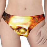 Burning Evil Skull Print Women's Thong