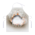 Burning Hole Print Adjustable Apron
