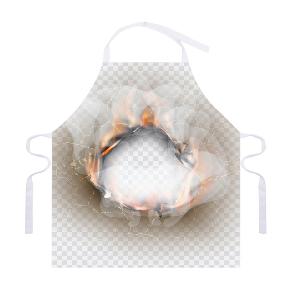 Burning Hole Print Adjustable Apron