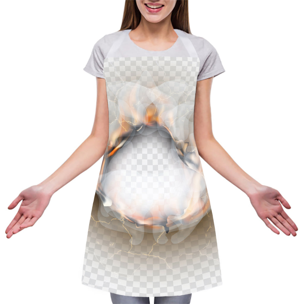Burning Hole Print Adjustable Apron