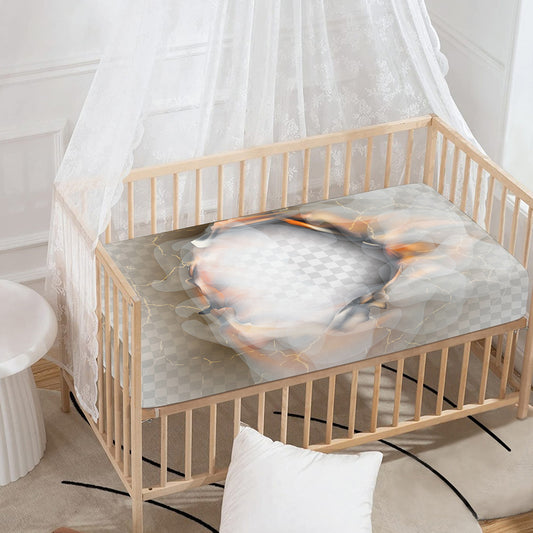 Burning Hole Print Baby Crib Sheet
