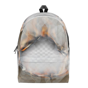 Burning Hole Print Backpack