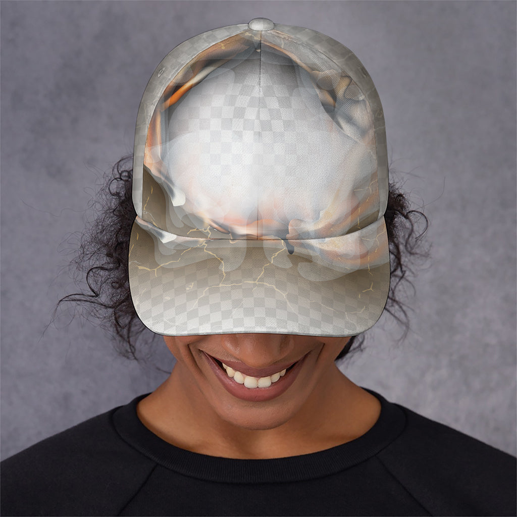 Burning Hole Print Baseball Cap