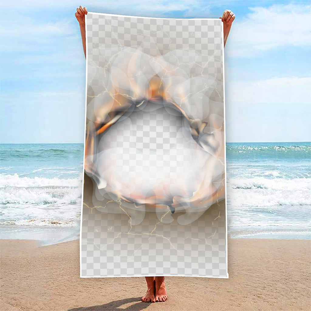 Burning Hole Print Beach Towel