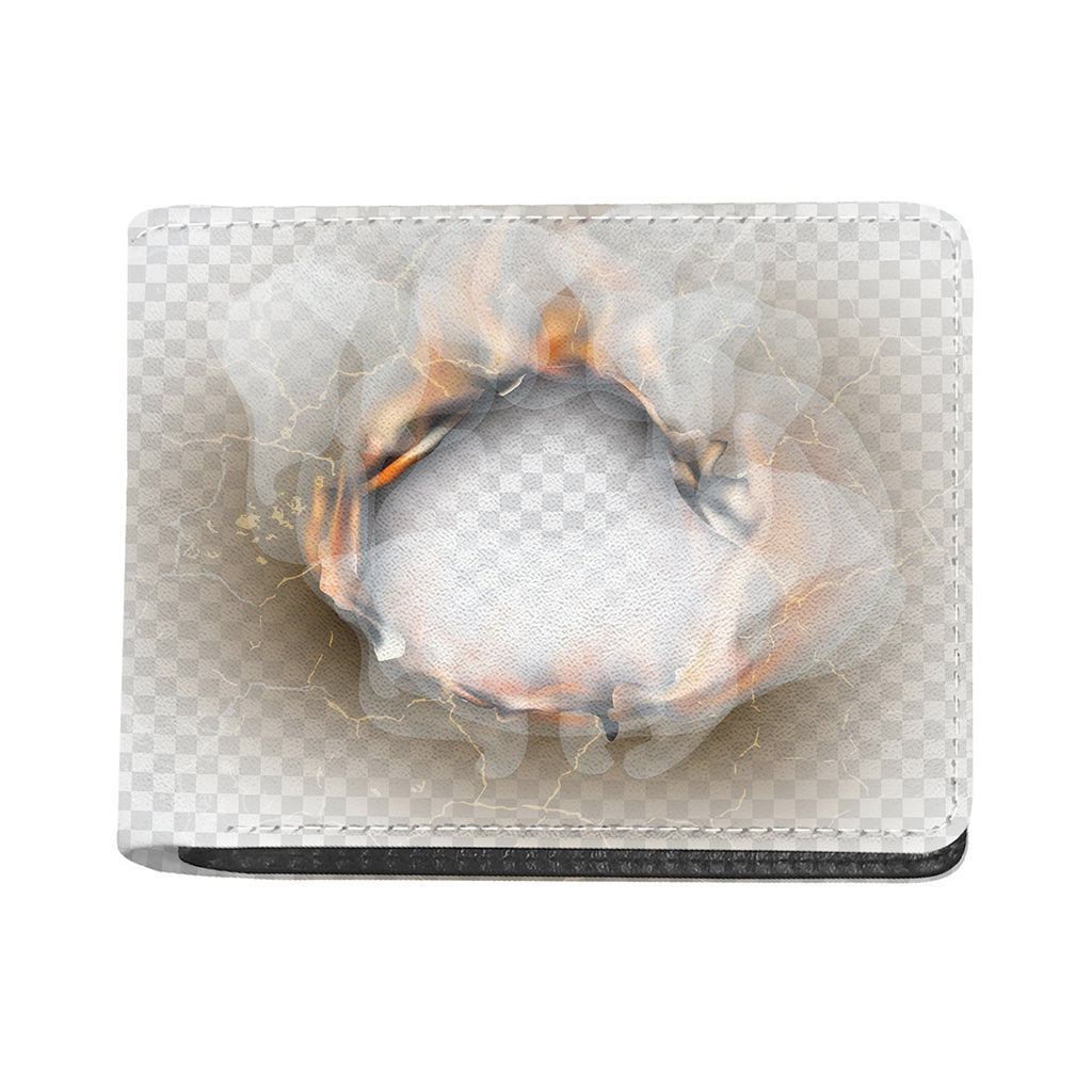 Burning Hole Print Bifold Wallet