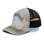 Burning Hole Print Black Mesh Trucker Cap