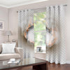 Burning Hole Print Blackout Grommet Curtains