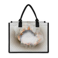 Burning Hole Print Canvas Tote Bag