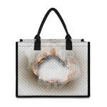 Burning Hole Print Canvas Tote Bag