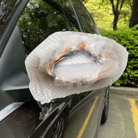 Burning Hole Print Car Side Mirror Covers