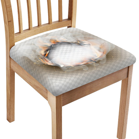 Burning Hole Print Chair Cushion Cover
