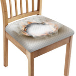 Burning Hole Print Chair Cushion Cover