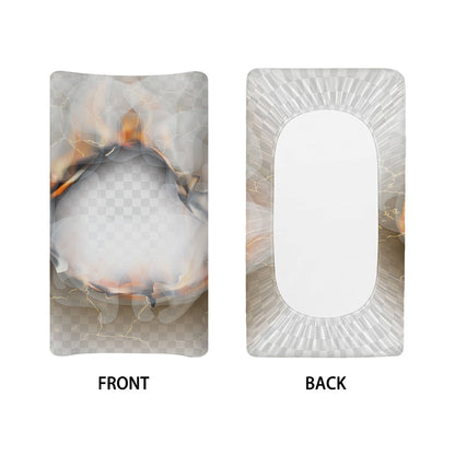 Burning Hole Print Changing Pad Cover