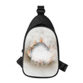 Burning Hole Print Sling Bag