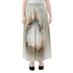 Burning Hole Print Chiffon Maxi Skirt