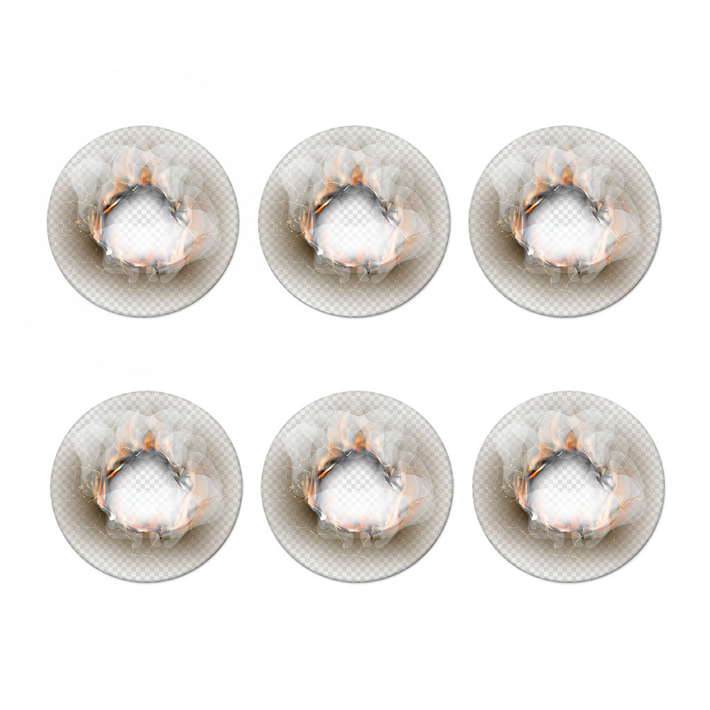 Burning Hole Print Coaster Set