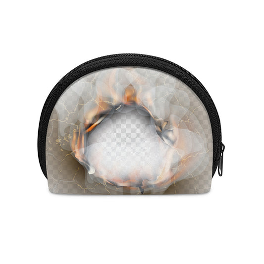 Burning Hole Print Coin Purse
