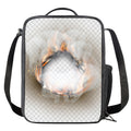 Burning Hole Print Crossbody Lunch Bag