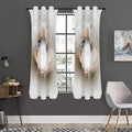 Burning Hole Print Grommet Curtain Panels