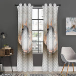 Burning Hole Print Curtain