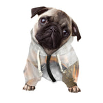 Burning Hole Print Dog Zip Up Hoodie