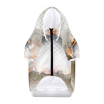 Burning Hole Print Dog Zip Up Hoodie