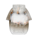 Burning Hole Print Dog Zip Up Hoodie