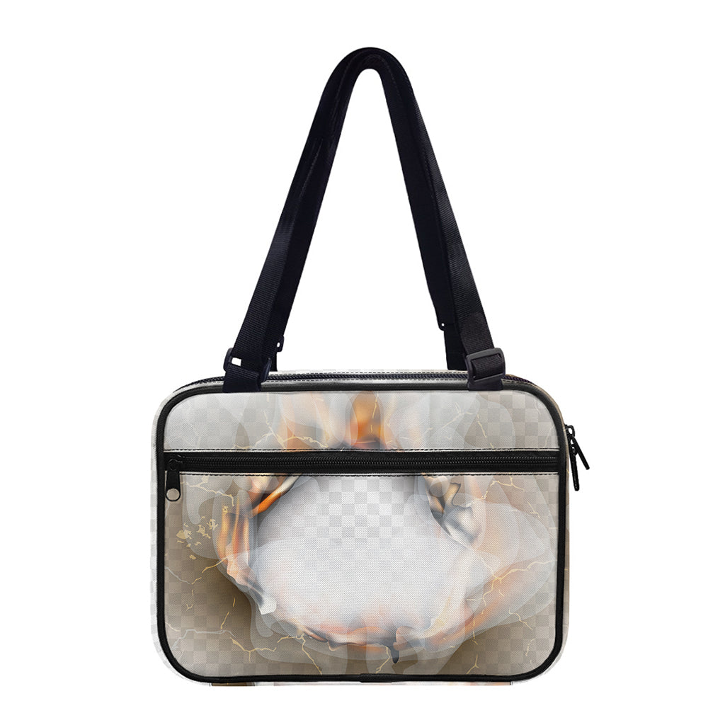 Burning Hole Print Double Strap Bible Bag