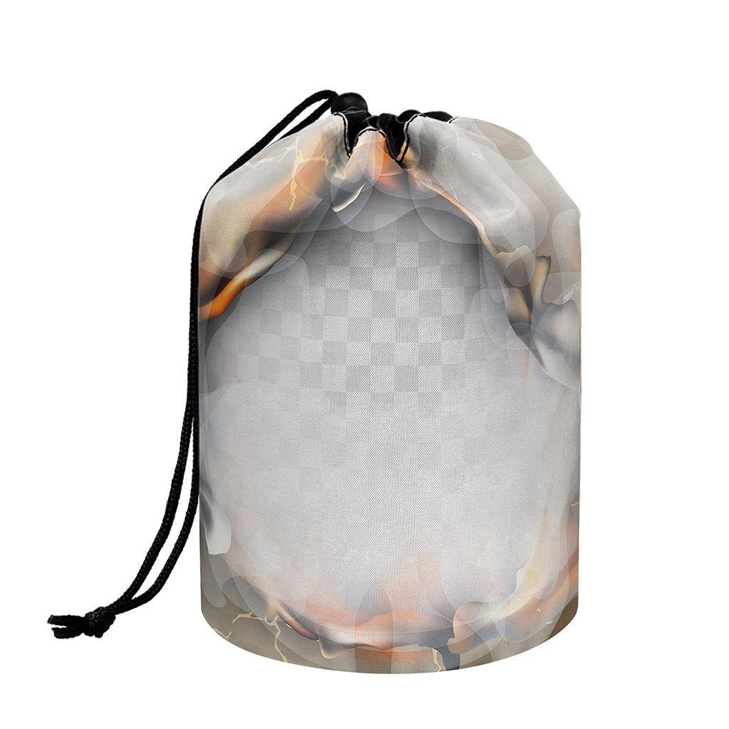 Burning Hole Print Drawstring Makeup Bag