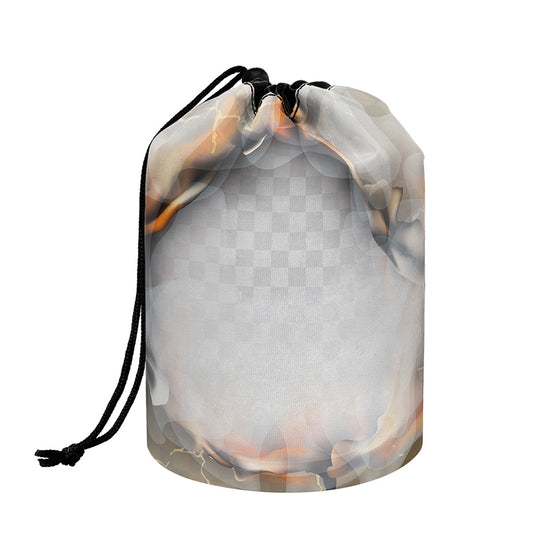 Burning Hole Print Drawstring Makeup Bag