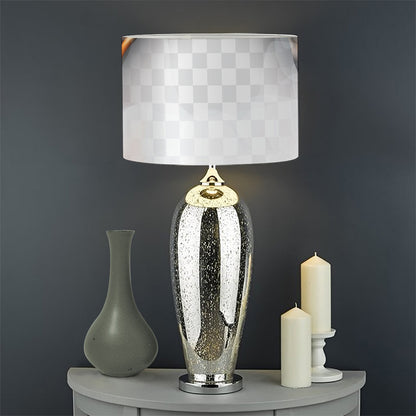 Burning Hole Print Drum Lamp Shade