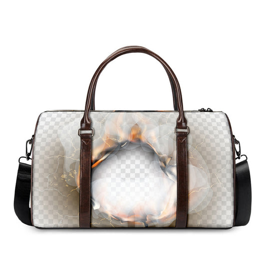 Burning Hole Print Duffle Bag