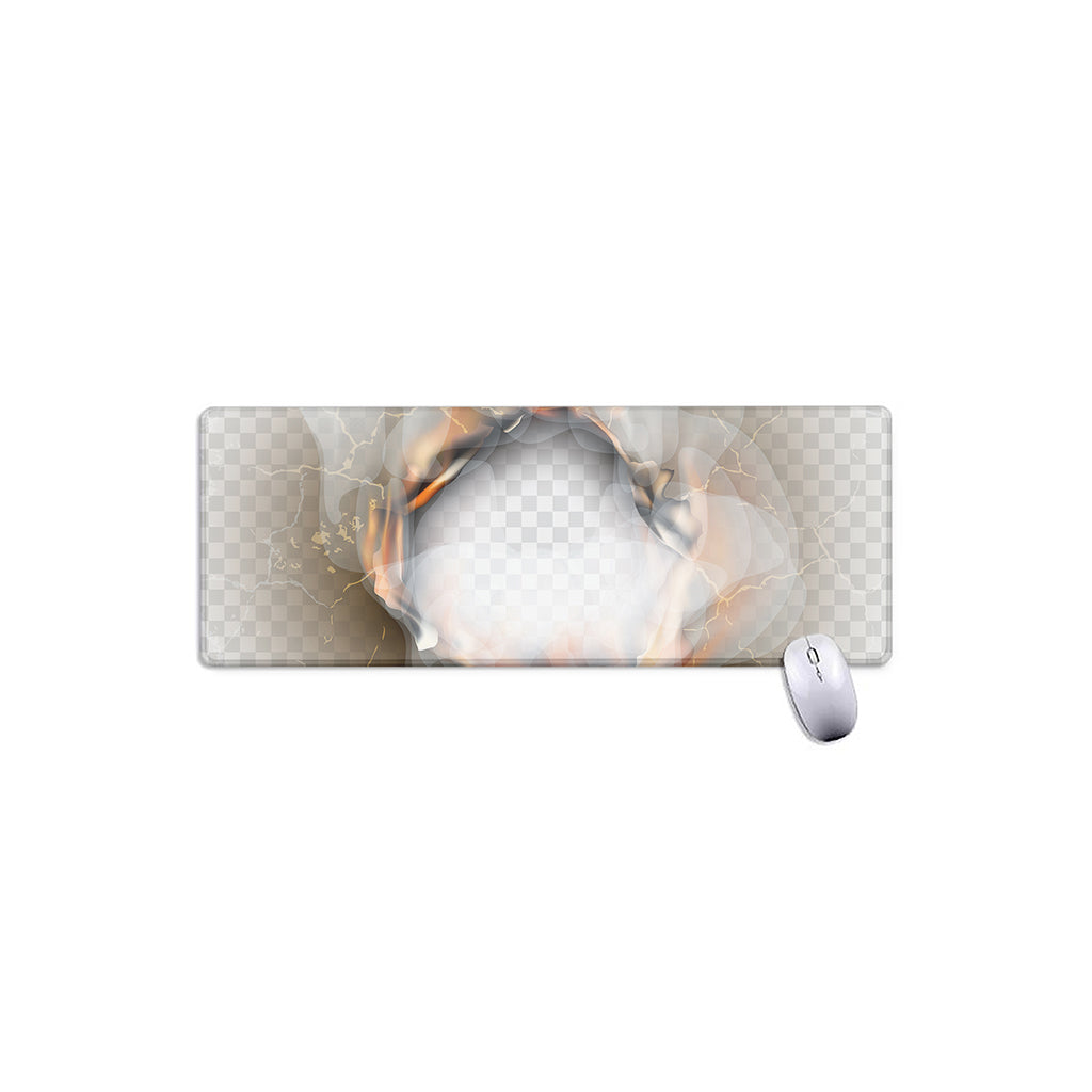 Burning Hole Print Extended Mouse Pad