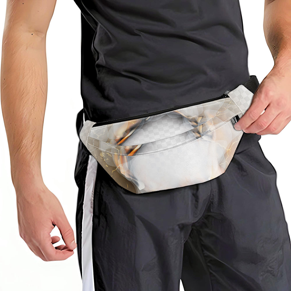 Burning Hole Print Fanny Pack