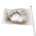 Burning Hole Print Flag