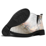 Burning Hole Print Flat Ankle Boots