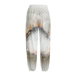 Burning Hole Print Fleece Lined Knit Pants