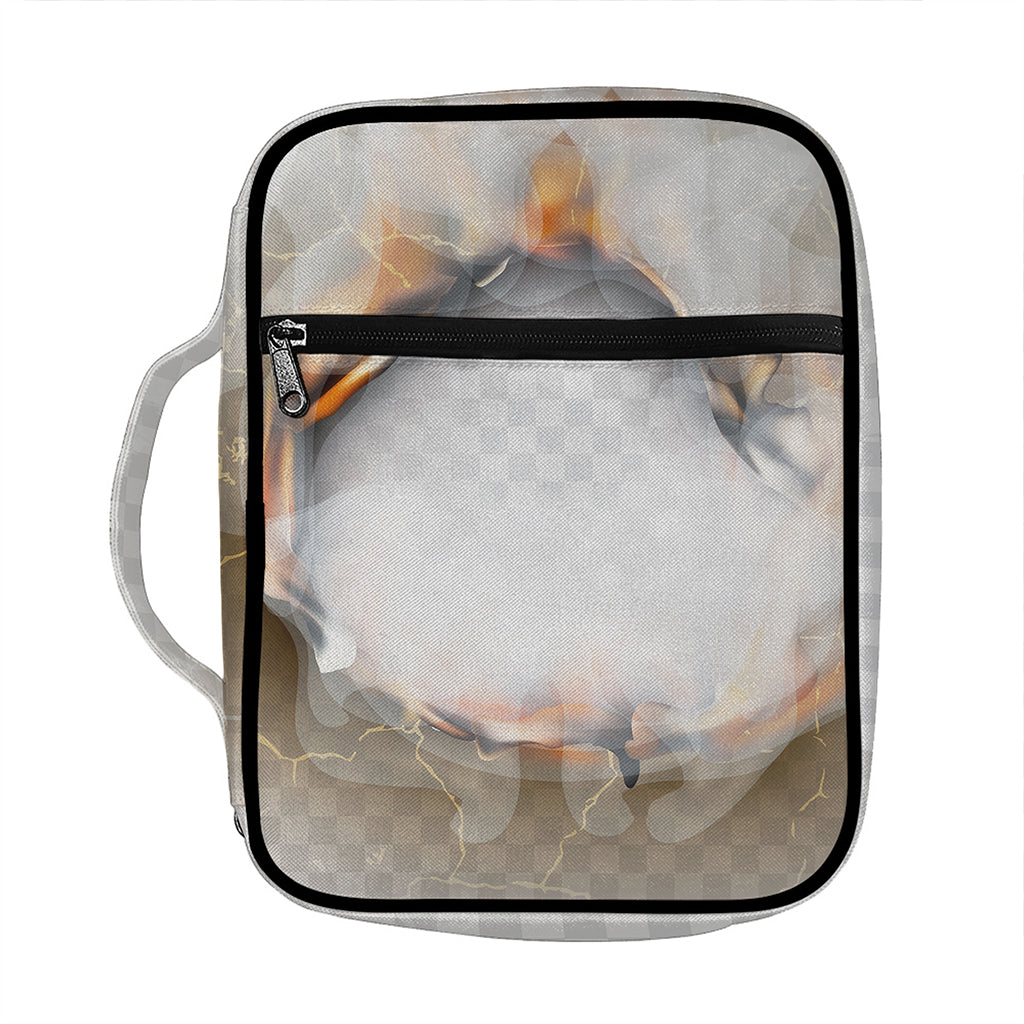 Burning Hole Print Front Pocket Bible Bag