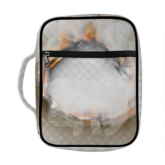 Burning Hole Print Front Pocket Bible Bag