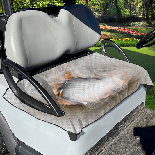 Burning Hole Print Golf Cart Seat Cover