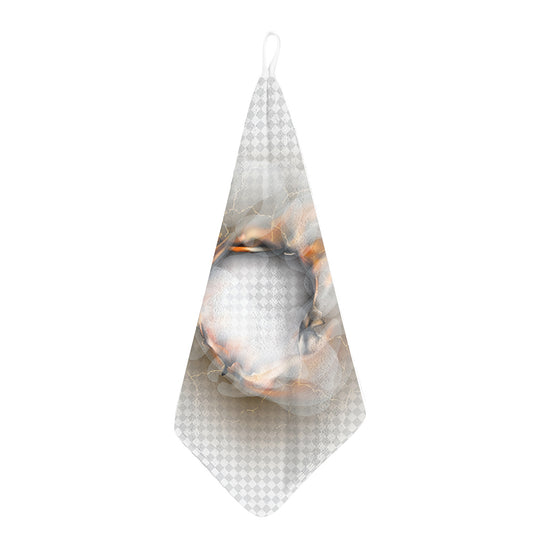 Burning Hole Print Hand Towel