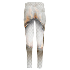 Burning Hole Print High-Waisted Pocket Leggings