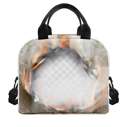 Burning Hole Print Insulated Lunch Bag