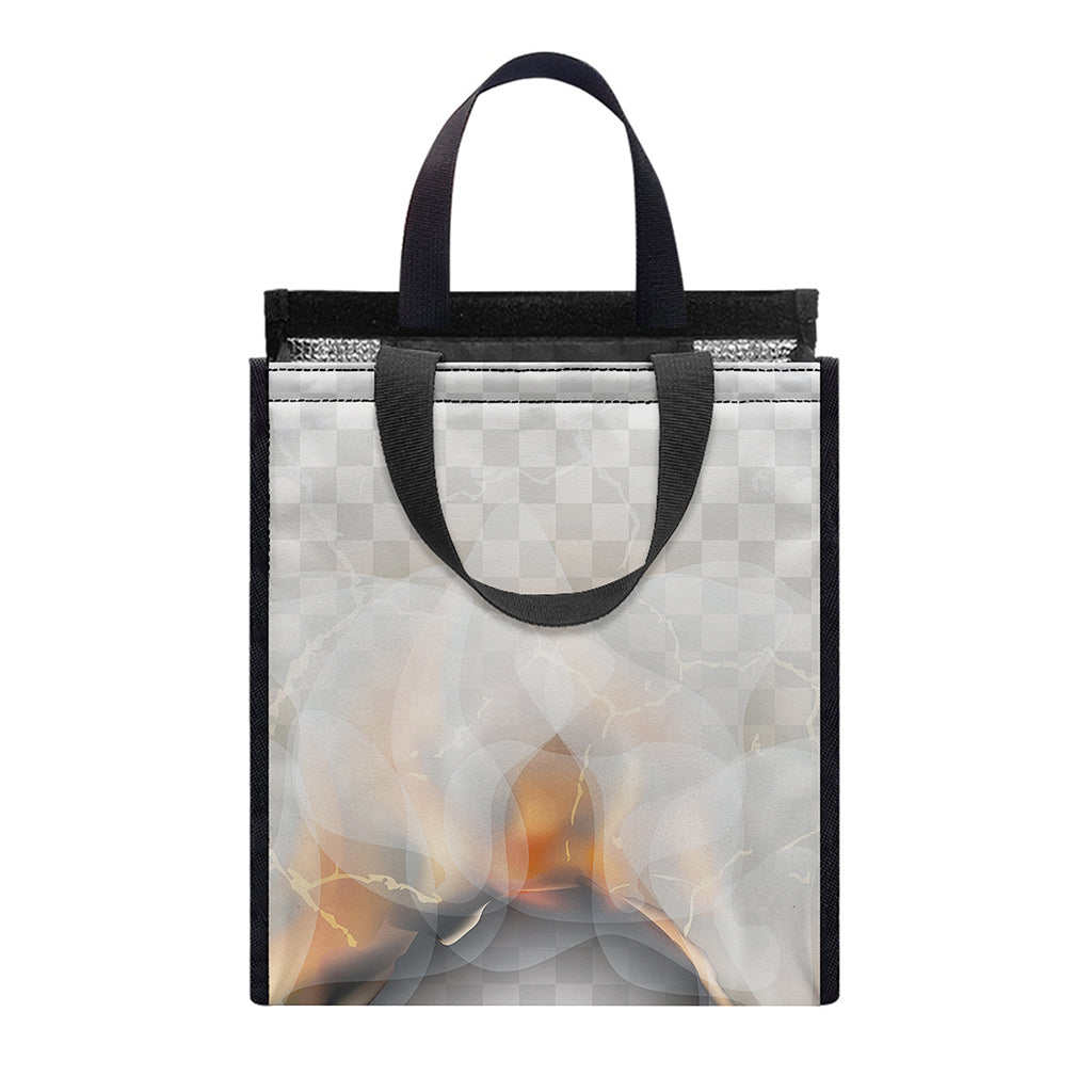 Burning Hole Print Insulated Lunch Tote