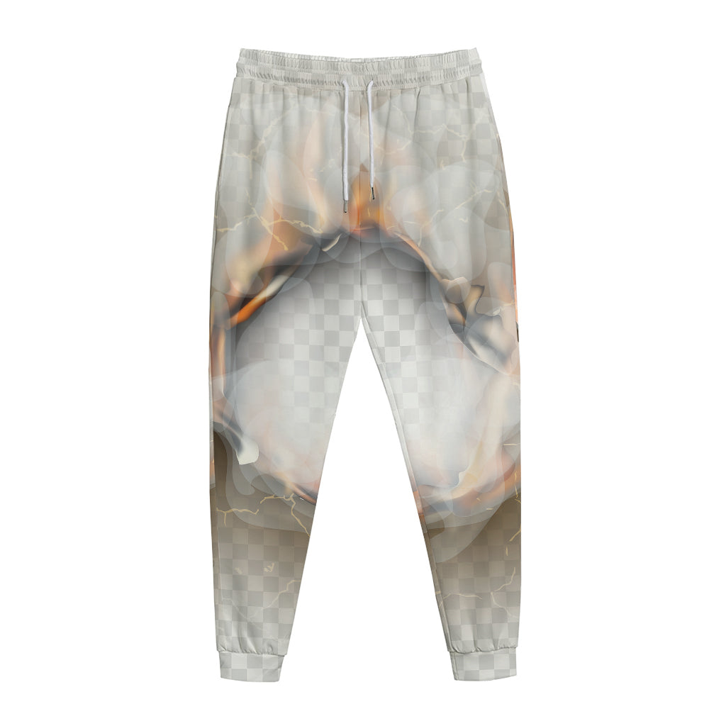 Burning Hole Print Jogger Pants