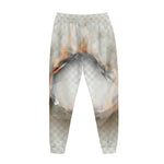 Burning Hole Print Jogger Pants