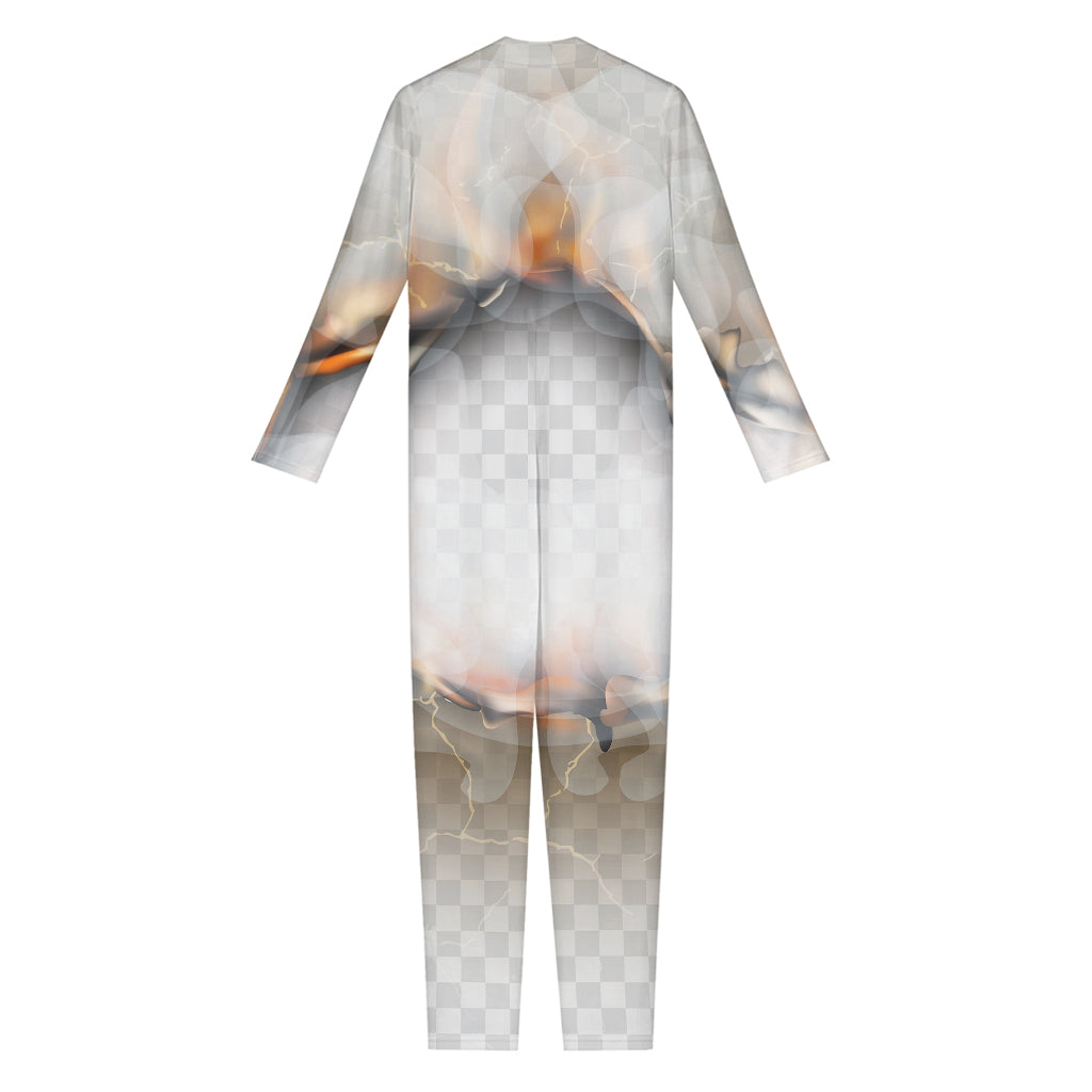 Burning Hole Print Jumpsuit